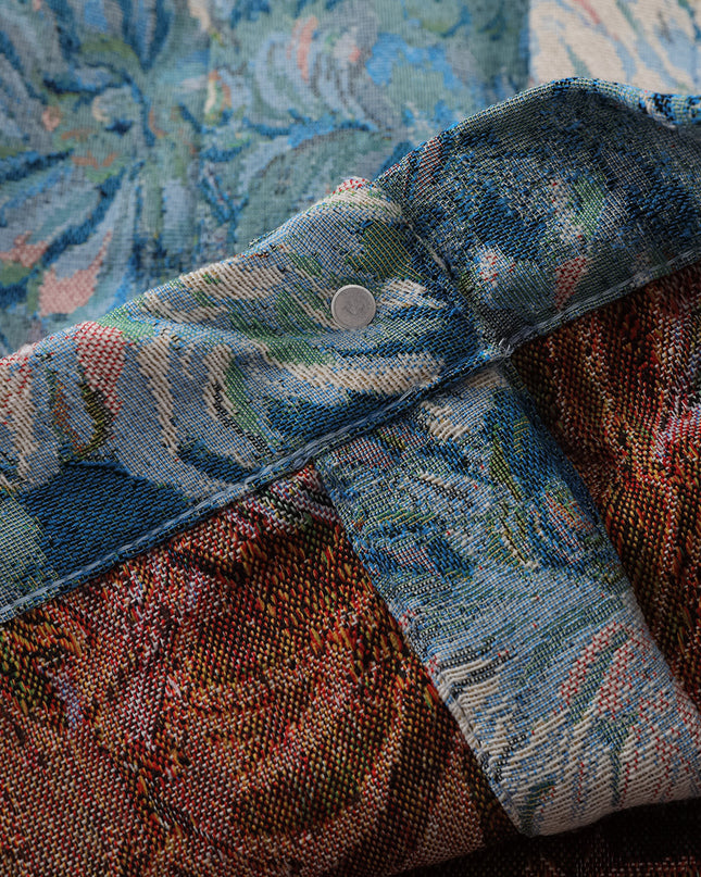 Creative Floral Denim Men Autumn Loose Men's And Women's Jackets