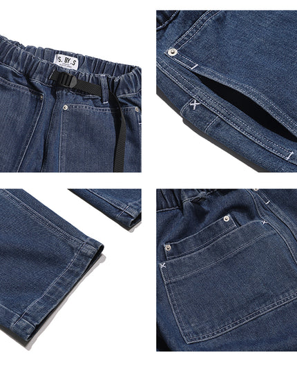 Hong Kong Style Straight Washed Jeans For Men And Women