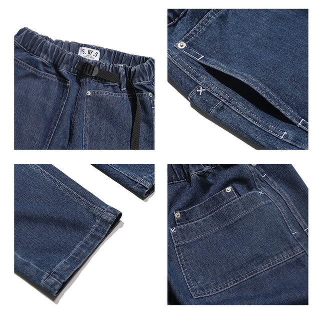 Hong Kong Style Straight Washed Jeans For Men And Women