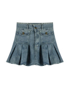 Denim half skirt Single / L