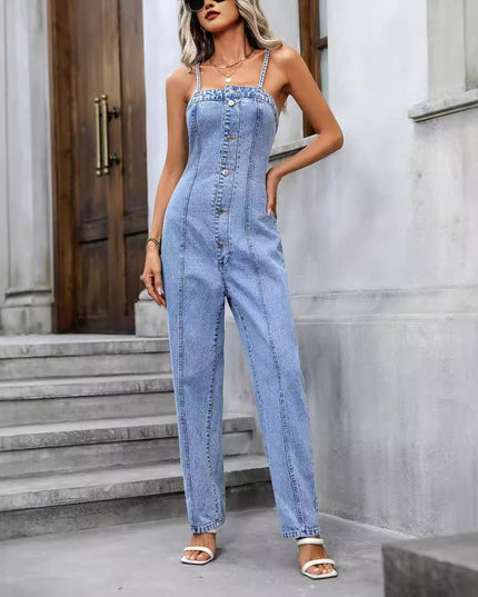 Sling Denim Jumpsuit
