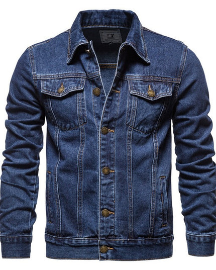 Jacket Men Casual Blue Lapel Jeans Jackets Qualit