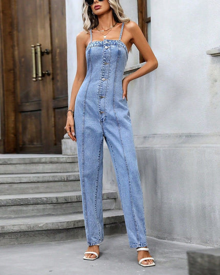 Sling Denim Jumpsuit