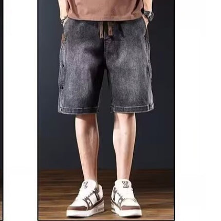 Washed Five-point Pants Casual Patchwork-style Versatile Trousers