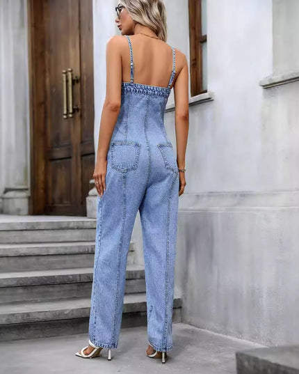 Sling Denim Jumpsuit