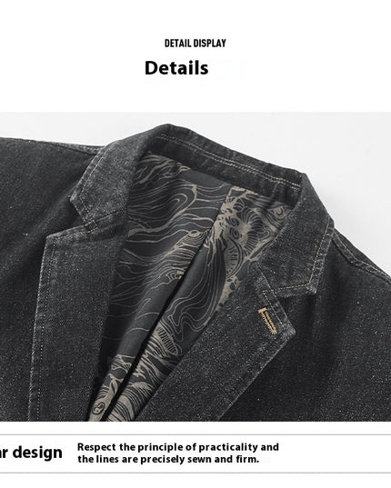Spring And Autumn Denim Jacket Business Leisure