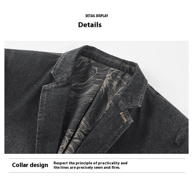 Spring And Autumn Denim Jacket Business Leisure