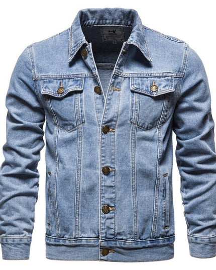 Jacket Men Casual Blue Lapel Jeans Jackets Qualit