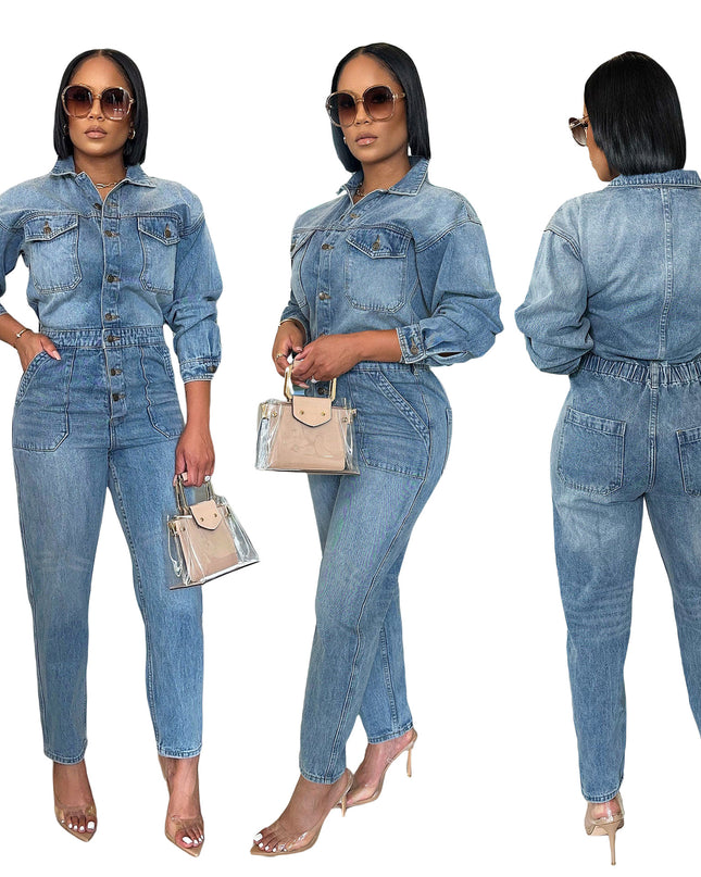 Fashion Denim Jumpsuits