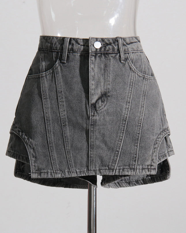Personality Denim Skort Women