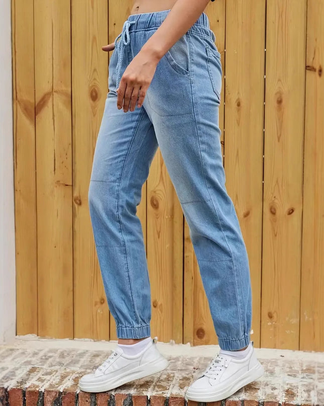 Elastic Waistband Jeans
