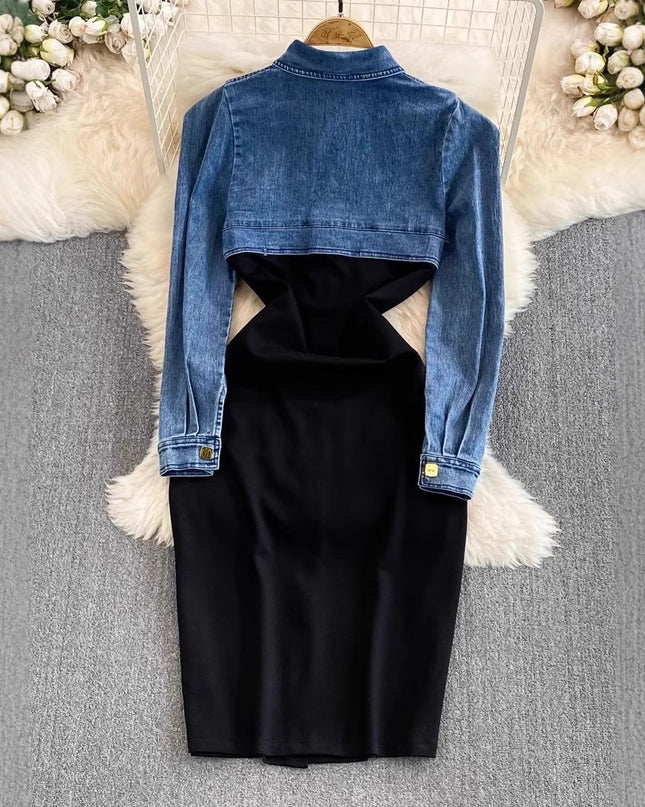 Mid-length Single-breasted Sheath Jumpsuit