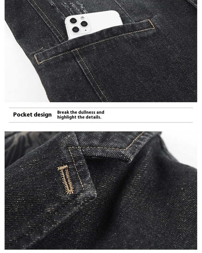 Spring And Autumn Denim Jacket Business Leisure