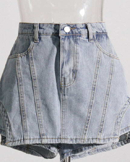 Personality Denim Skort Women