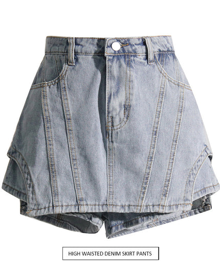 Personality Denim Skort Women