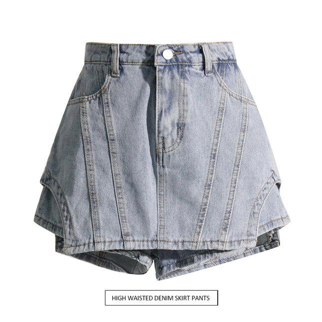 Personality Denim Skort Women