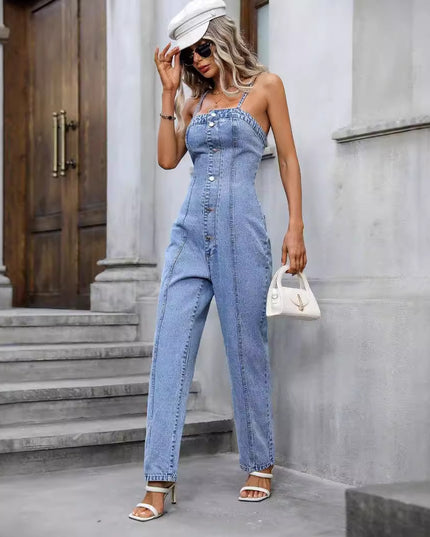 Sling Denim Jumpsuit