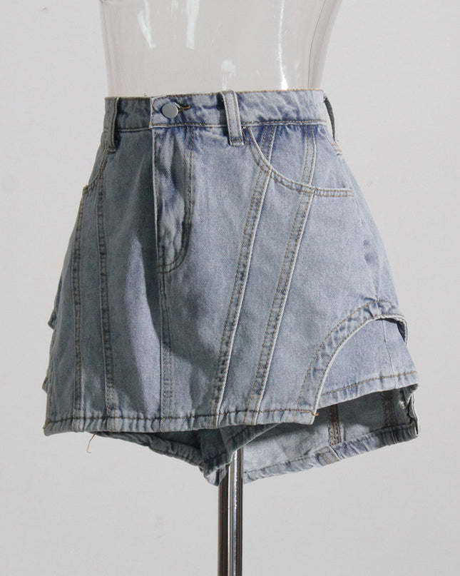 Personality Denim Skort Women