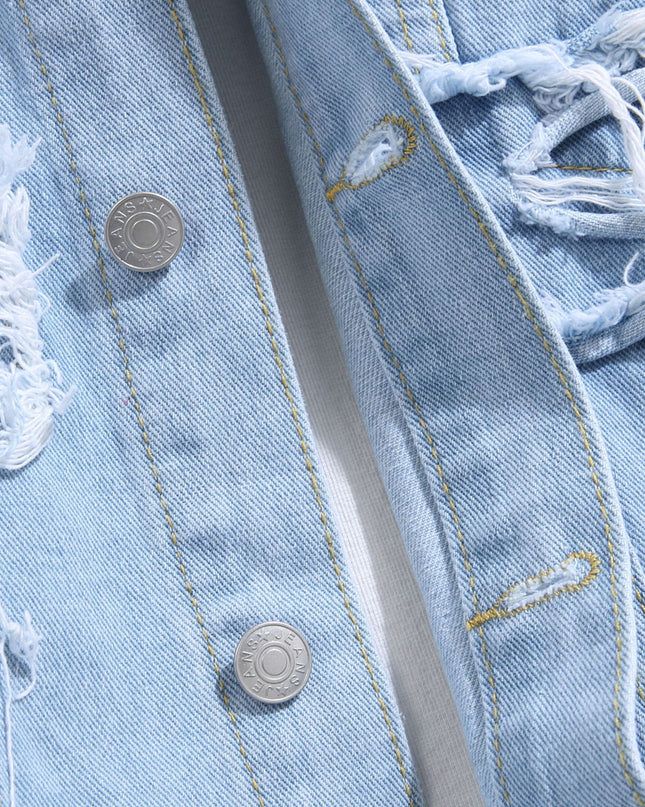 Spring And Autumn Denim Coat Men