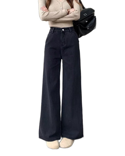 Black High Waisted Wide Leg Jeans