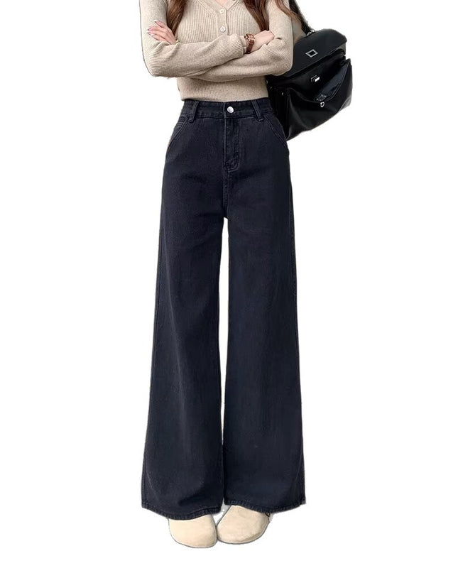 Black High Waisted Wide Leg Jeans