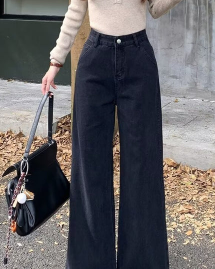 Black High Waisted Wide Leg Jeans
