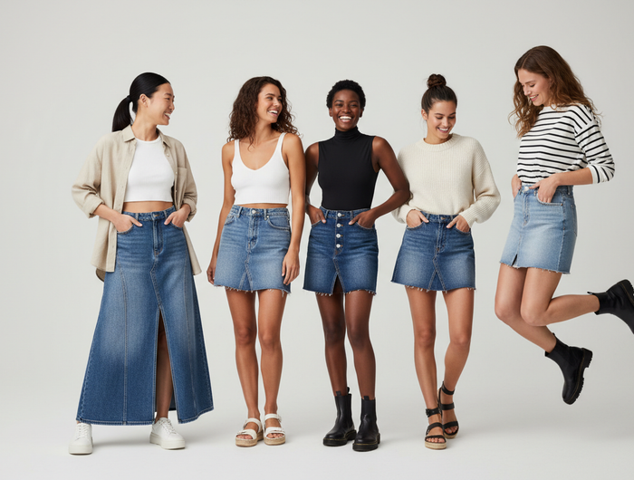 Women's Denim Skirts - Young Models